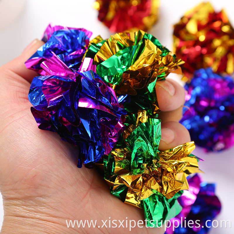 Colorful Ring Paper Toy for Kitten Interactive Crinkle Cat Ball Toy